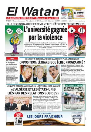 El Watan [La Patrie] du 15/04/'09