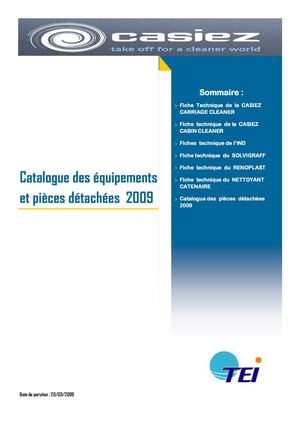 Catalogue des équipements et  pièces détachées 