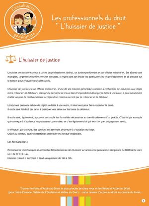 FICHE n°2 : les professionnels du droit : huissier, notaire