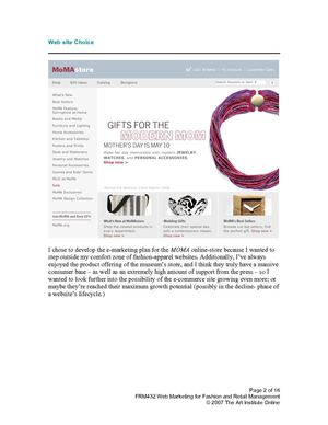 E-Marketing Strategic Plans & Objectives: The MoMA