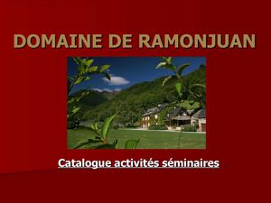Activités séminaire Ramonjuan