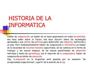 HISTORIA DE LA INFORMATICA