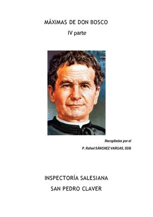 MAXIMAS DE DON BOSCO IV