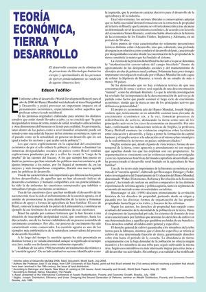 Teoría económica, tierra y desarrollo