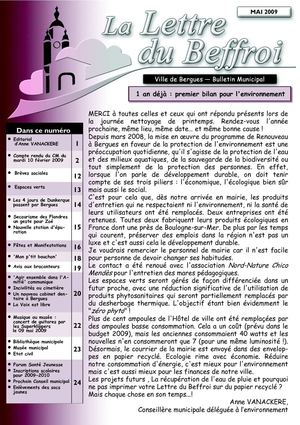 La lettre du Beffroi: mai 2009
