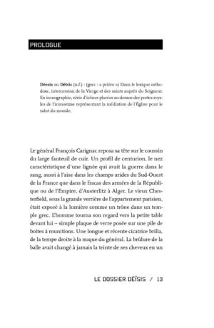 Premier chapitre du Dossier Déïsis de Patrick de Friberg