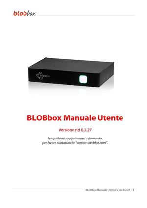 Manuale d'uso BLOBbox