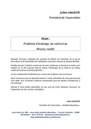 Lettre Monsieur Bussy