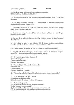 Problemas Química 1