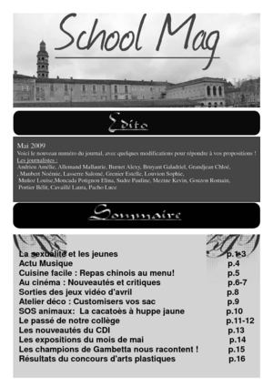 Journal du Collège Gambetta Mai 2009