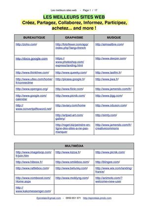 Les meilleurs sites web 2.0