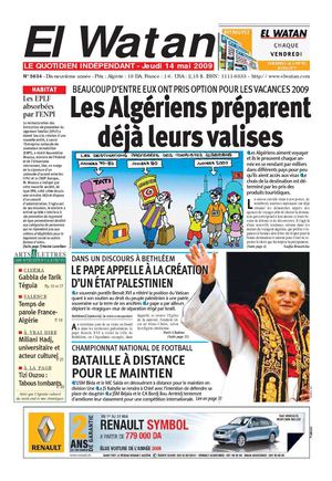 El Watan [La Patrie] du 14/05/'09