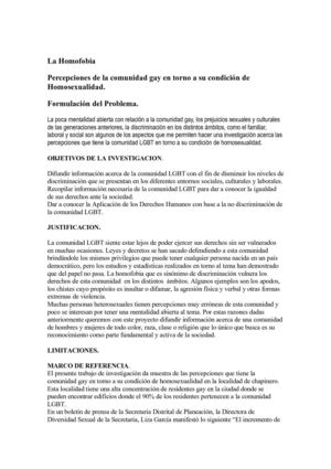 PERCEPCIONES DE LA COMUNIDAD GAY ENTORNO A SU CONDICION DE HOMOSEXUALIDAD