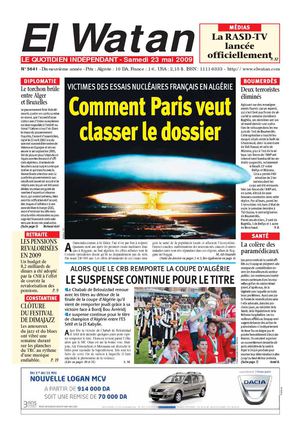 El Watan [La Patrie] du 23/05/'09