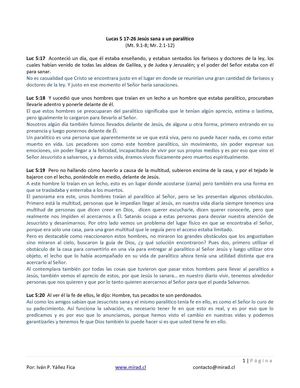 Lucas 5 17-26 Jesús sana a un paralítico