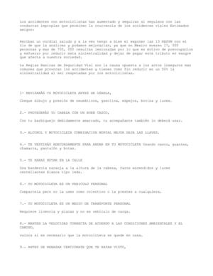 NETWORKVIAL DIFUNDE LAS 13 REGLAS BASICAS DE SEGURIDAD VIAL PARA MOTOCICLISTAS