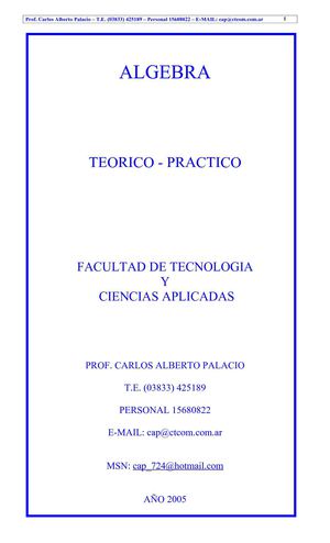 Apuntes de Algebra