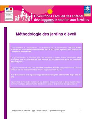 guide pour jardin d'eveil