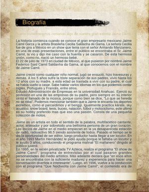 Biografía Jaime Camil - CFJCCHILE