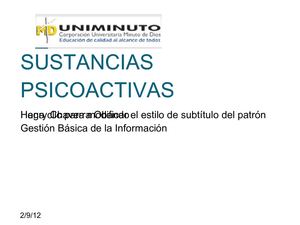 SUSTANCIAS PSICOACTIVAS  diapositivas