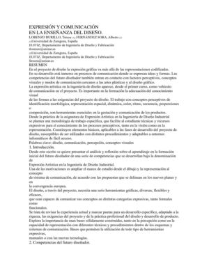EXPRESIÓN Y COMUNICACIÓN EN LA ENSEÑANZA DEL DISEÑO