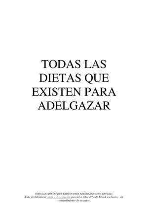 Todas las dietas que existen