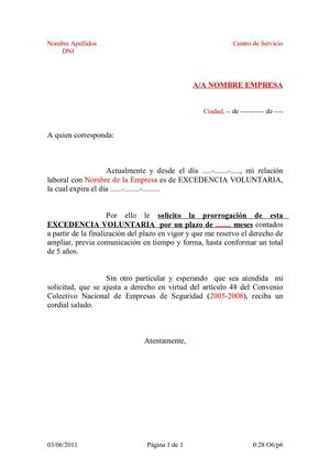 RENOVACION EXCEDENCIA