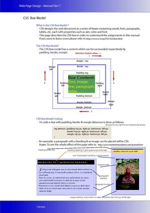 Web Design Manual 1 - CSS Box Model