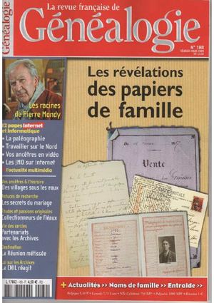 Les calamités dans la revue Revue Française de Généalogie