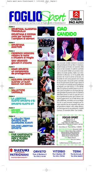 Foglio Sport - marzo 2009