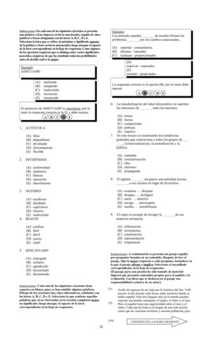 simulacro de español