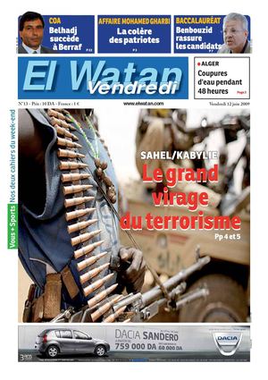 El Watan [La Patrie] du 12/06/'09