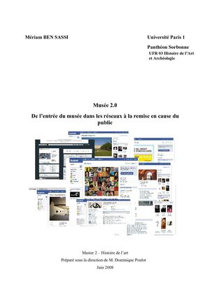 Musée 2.0 de l'entrée du musée dans les réseaux à la remise en cause du public