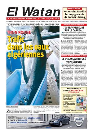 El Watan [La Patrie] du 15/06/'09