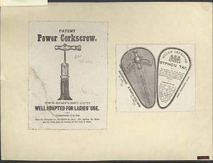 Vieux Catalogue de tire-bouchons de 1860