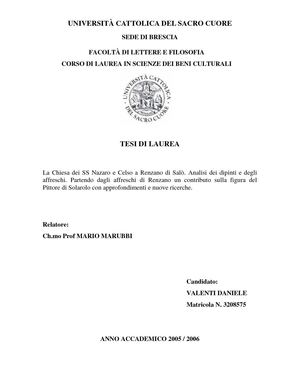 La Chiesa dei SS Nazario e Celso di Renzano di Salò ed analisi del Pittore di Solarolo