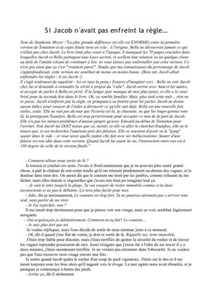 (Bonus) Tentation - Si Jacob n'avait pas enfreint la règle