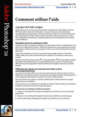 Aide d'Adobe Photoshop 7