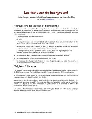 Tableaux backgrounds