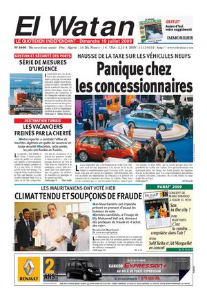 El Watan [La Patrie] du 19/07/'09