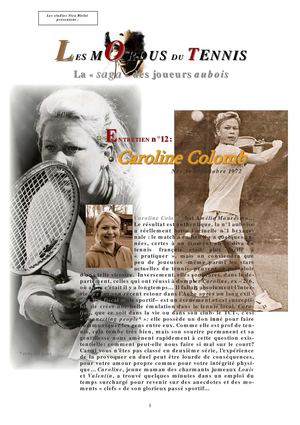 INTERVIEW CAROLINE COLOMB
