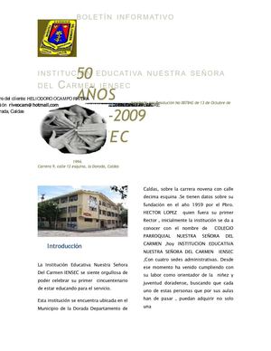 BOLETIN INFORMATIVO IENSEC