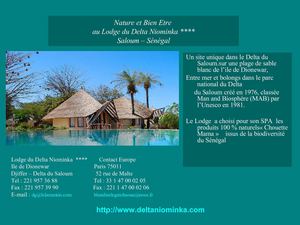 Lodge du Delta Niominka  Iles du Saloum Senegal