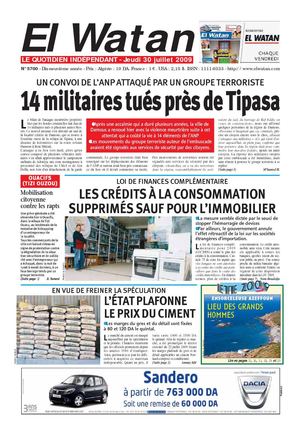 El Watan [La Patrie] du 30/07/'09