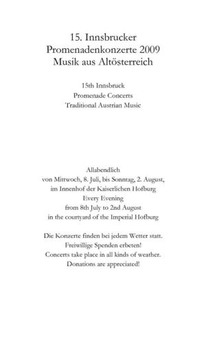 Innsbrucker Promenadenkonzerte 2009