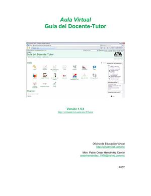 Aula Virtual Guía del Docente-Tutor