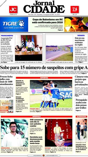 Jornal Cidade de Rio Claro - 11/08/2009