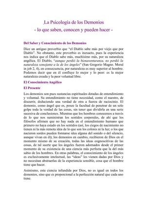 Psicología de los Demonios