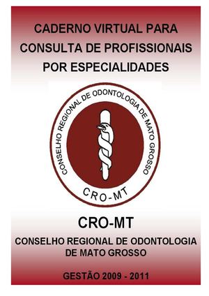 TABELA DE ESPECIALIDADES