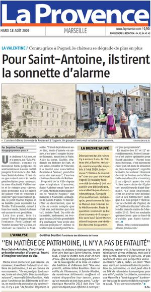 La Provence, 18 août 2009